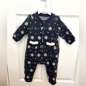 mikihouse 80cm ramper lightly quilted coveralls